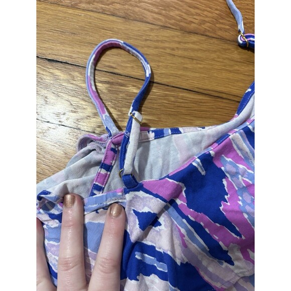 Lilly Pulitzer Size XS Klea Off the Shoulder Romper Amethyst Purple Blue - Picture 4 of 7